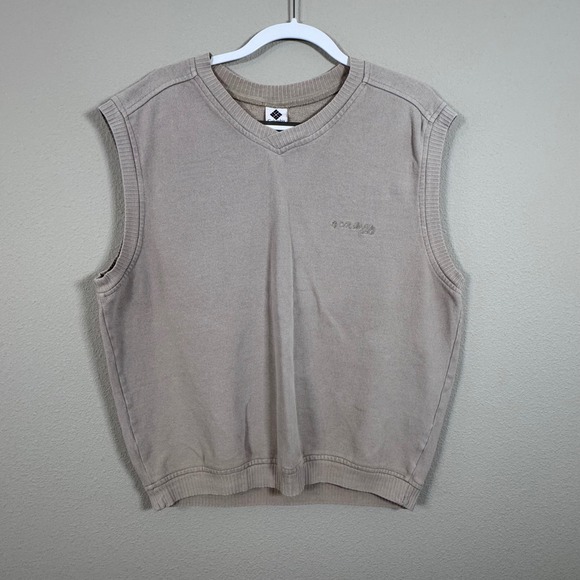 Columbia Other - Vintage Columbia Sportswear Men's XL Tan Cotton Golf Sweater Vest Grandpacore